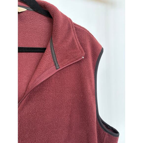 Woolrich Red Fleece Hiking Vest Cabin Hunting Camping Outdoors Men’s XL - Picture 2 of 6